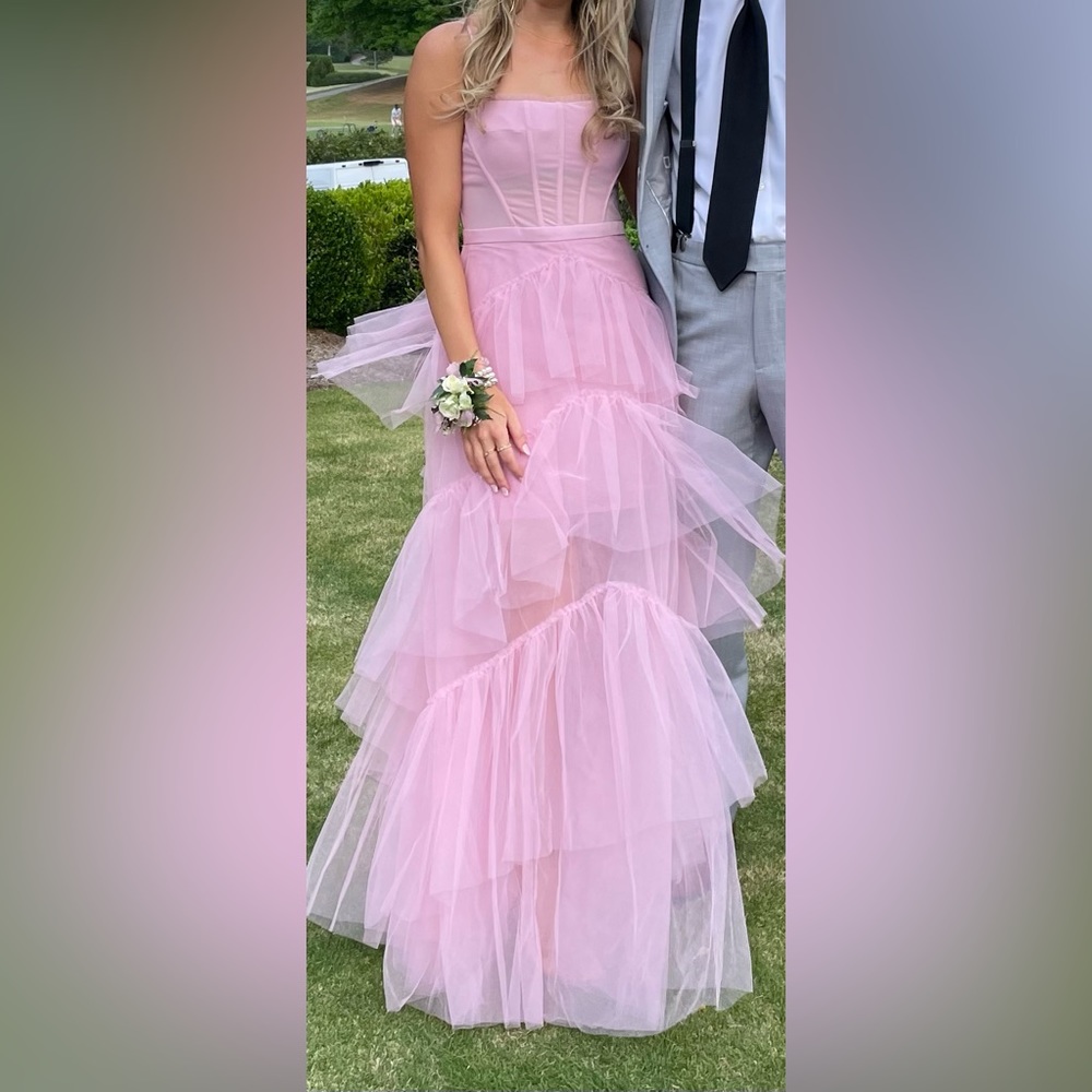BCBGMAXAZRIA Corset Tulle Gown